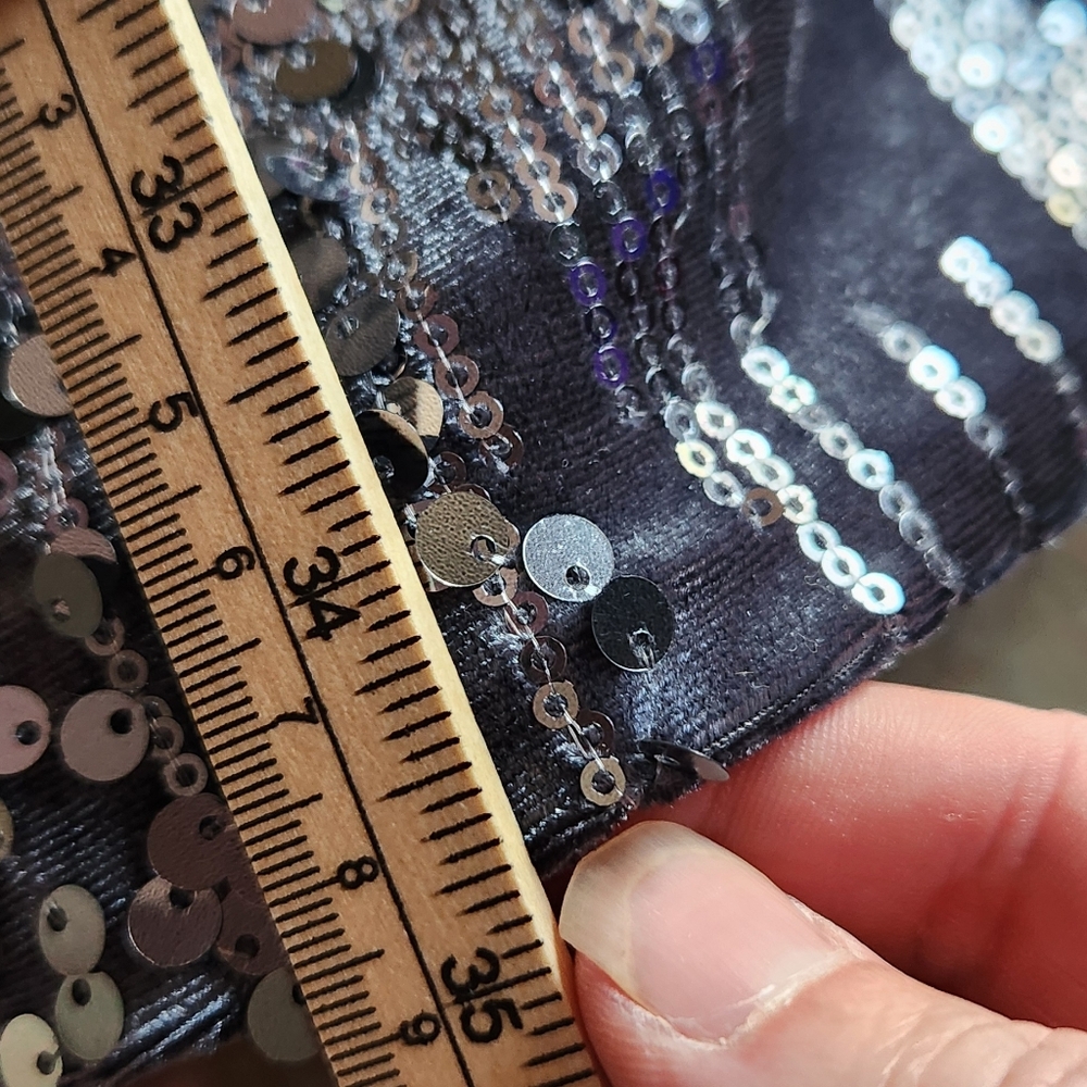 Eliza J Gray Velvet Sequin Shift Dress • Size 6 • Christmas new year's cocktail - Picture 5 of 9